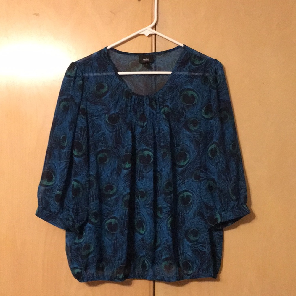 Peacock Print Blouse